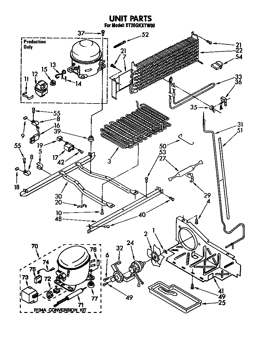 Whirlpool ET20GKXTN00 unit diagram