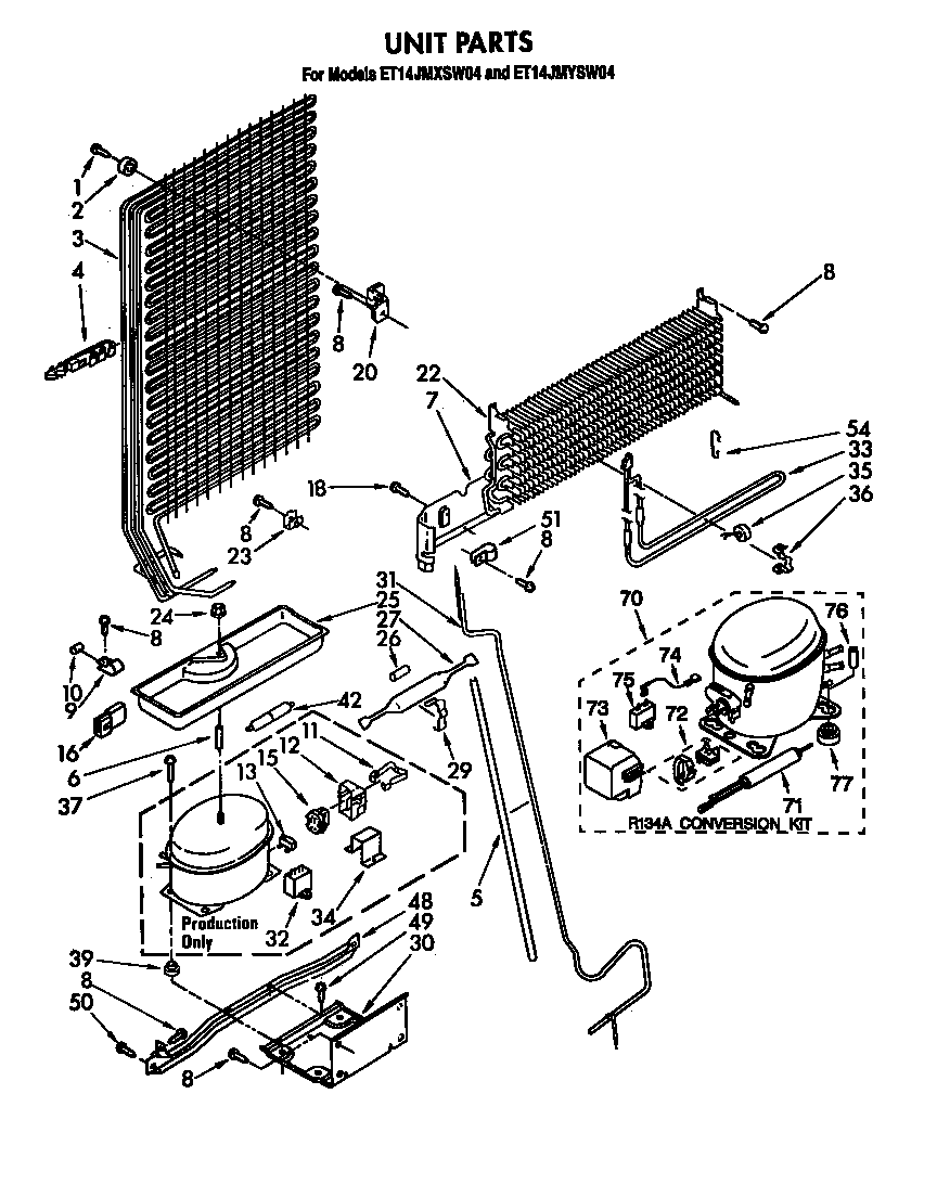 Whirlpool ET14JMYSW04 unit diagram