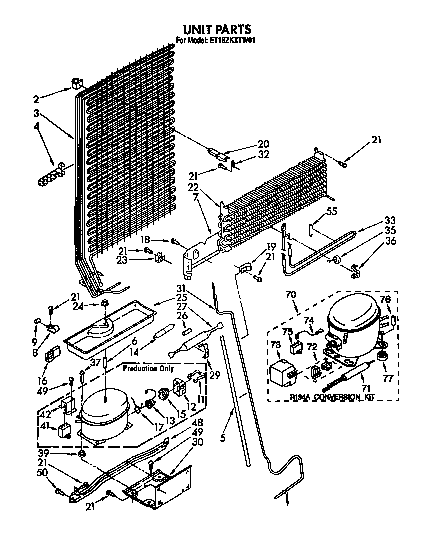 Whirlpool ET18ZKXTF01 unit diagram