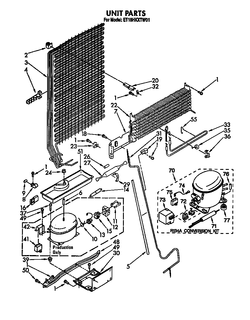 Whirlpool ET18HKXTM01 unit diagram