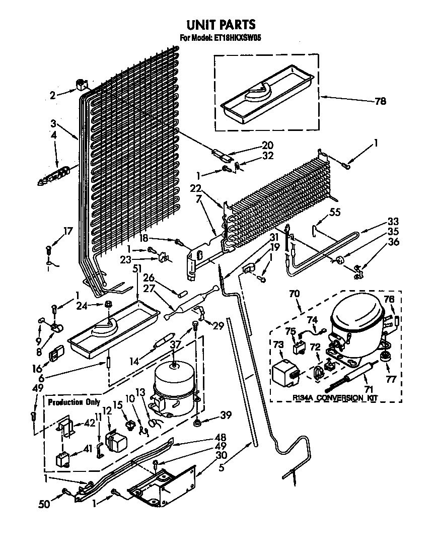 Whirlpool ET18HKXSW05 unit diagram
