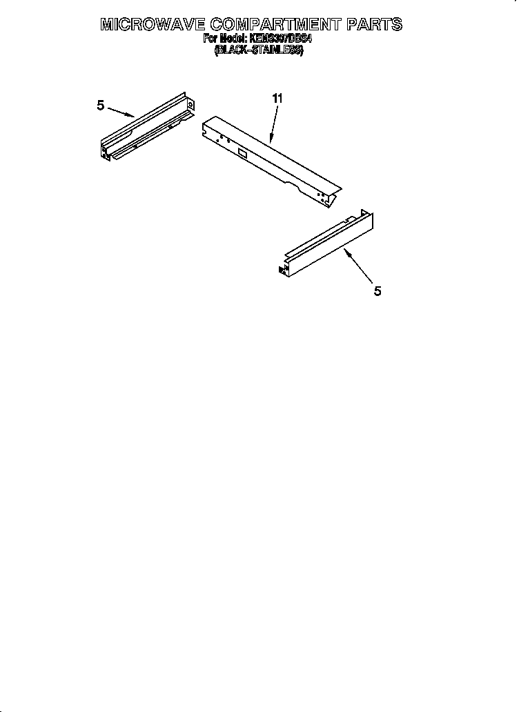 KitchenAid KEMS307DBS4 microwave compartment diagram