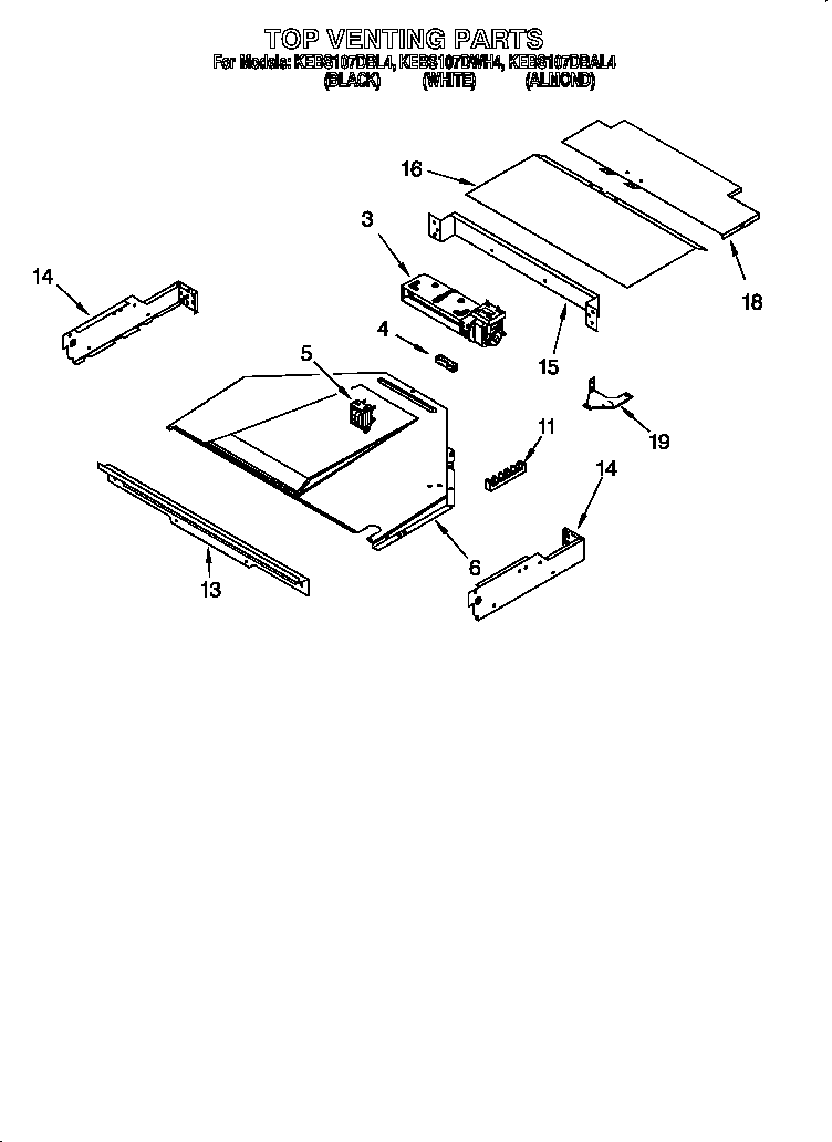 KitchenAid KEBS107DWH4 top venting diagram