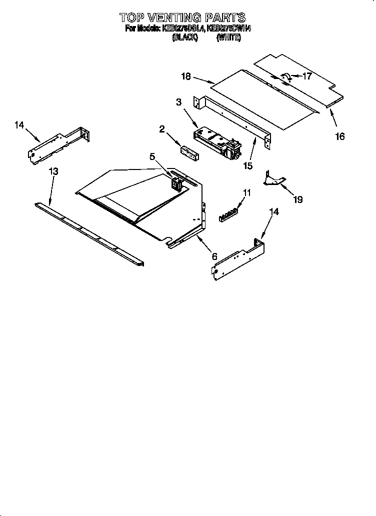 KitchenAid KEBI276DBL4 top venting diagram