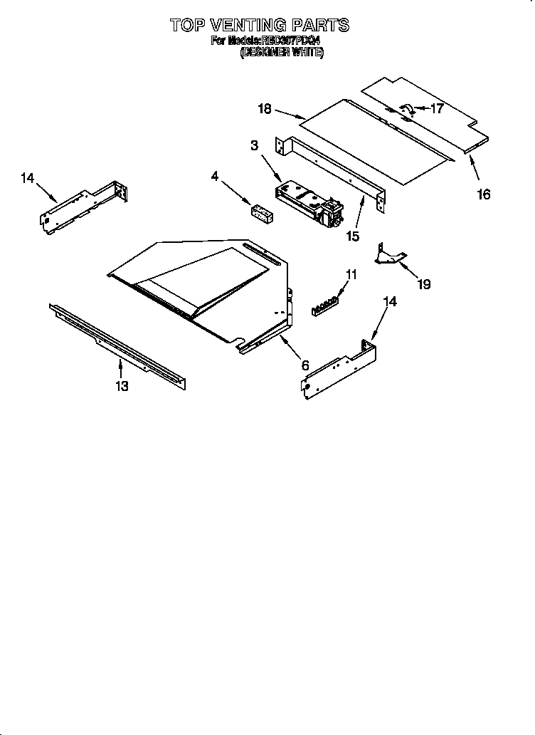 Whirlpool RBD307PDQ4 top venting diagram