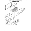 Whirlpool RF3010XVN2 oven door and broiler diagram