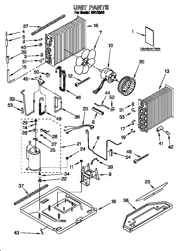 Whirlpool RH123A2 unit diagram