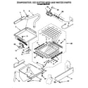 Whirlpool O53CAE1610 evaporator, ice cutter grid and water diagram