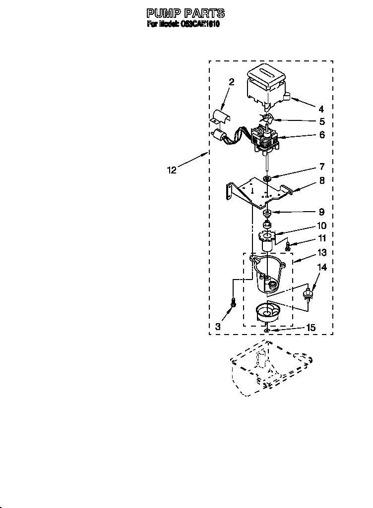 Whirlpool O53CAE1610 pump diagram