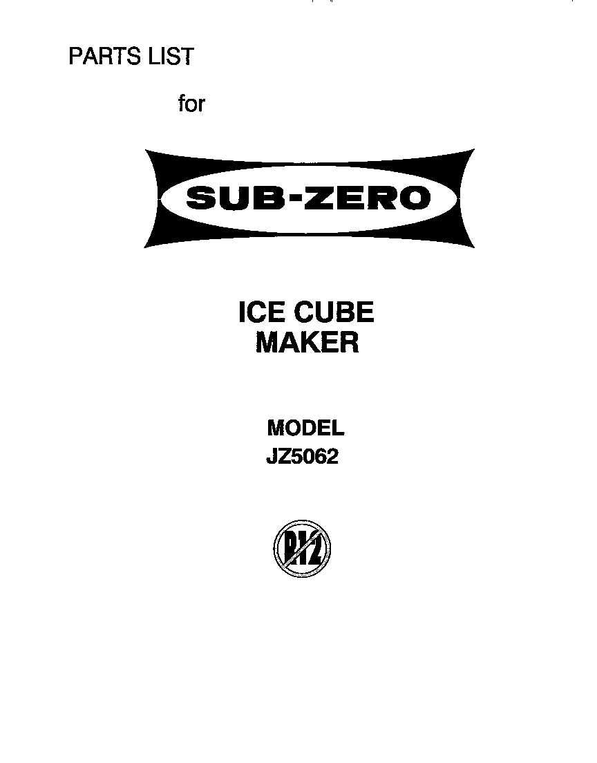 Whirlpool JZ5062 front cover diagram