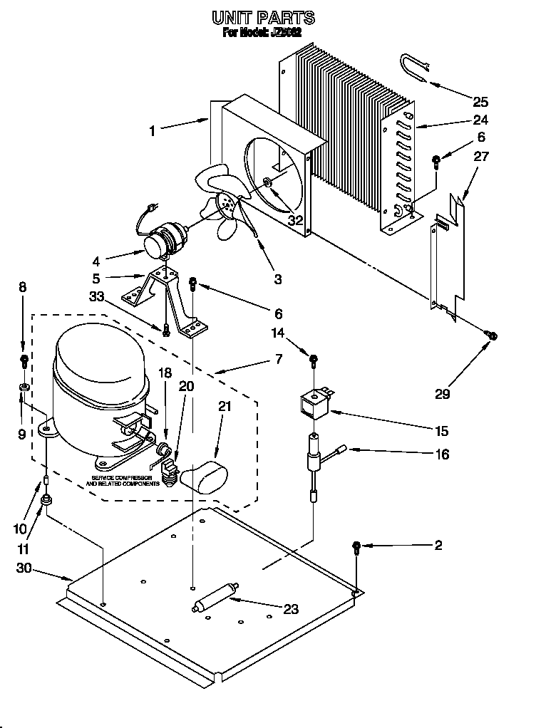 Whirlpool JZ5062 unit diagram