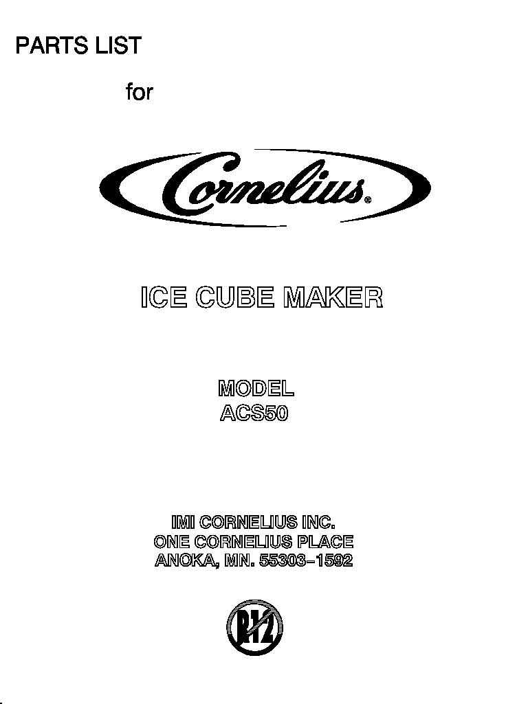 Whirlpool ACS50 front cover diagram