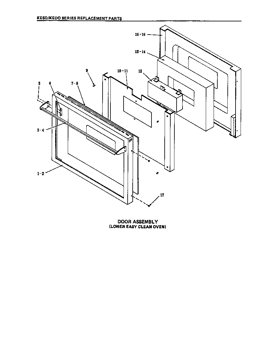 KitchenAid KEDO245 lower easy clean oven diagram