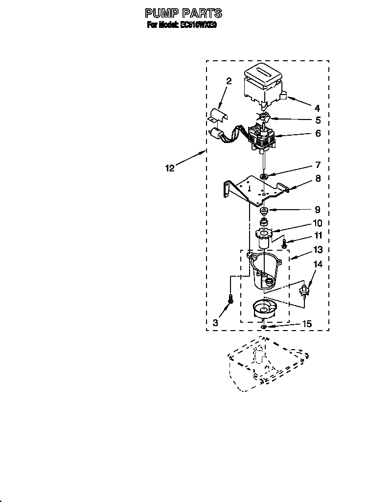 Whirlpool EC510WXE0 pump diagram