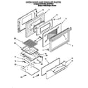Whirlpool SF312PEWQ1 oven door and broiler diagram
