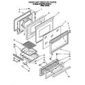 Roper FGP357YL3 door and broiler diagram