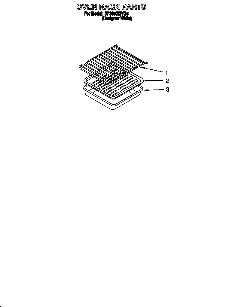 Whirlpool SF365BEYQ5 oven rack diagram