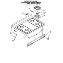 Whirlpool SF387PEYN5 cooktop diagram