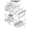 Whirlpool SF317PEAN1 door and broiler diagram