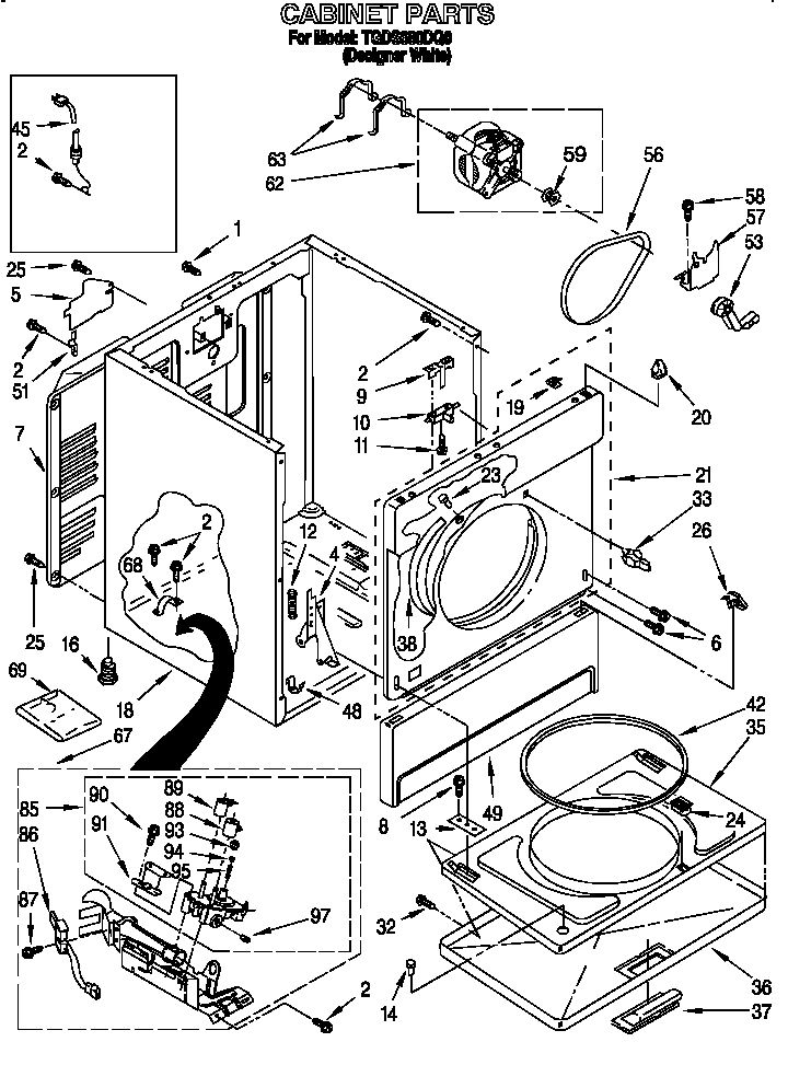 Estate TGDS680DQ0 cabinet diagram