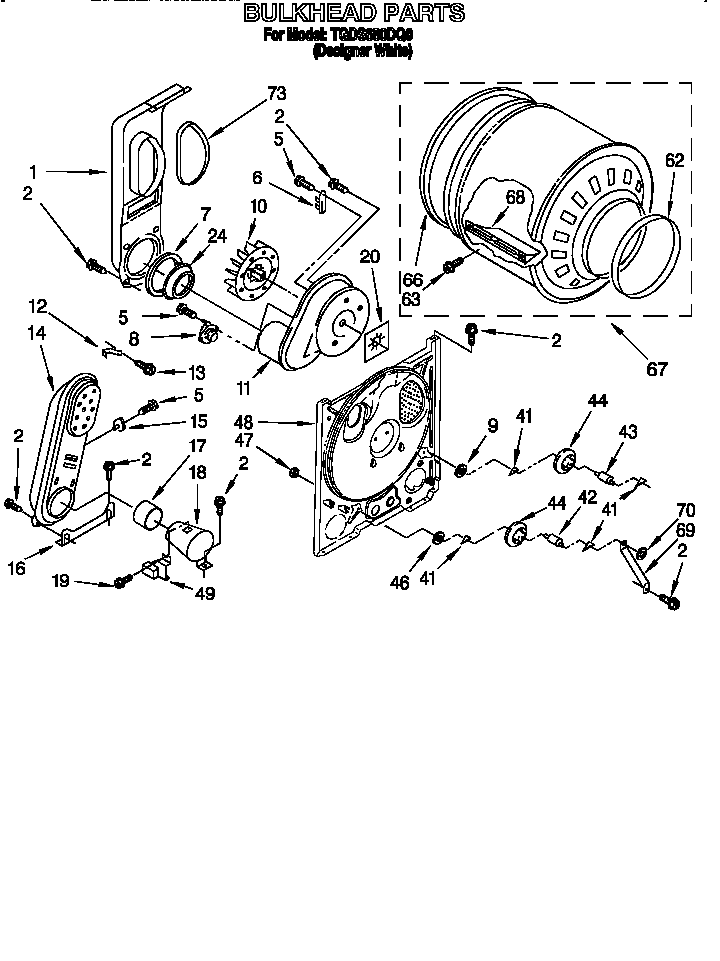 Estate TGDS680DQ0 bulkhead diagram