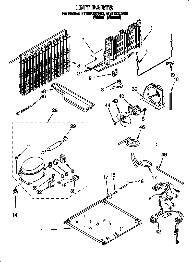 Whirlpool ET18TKXDW03 unit diagram