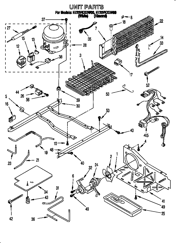 Whirlpool ET22PKXDN00 unit diagram