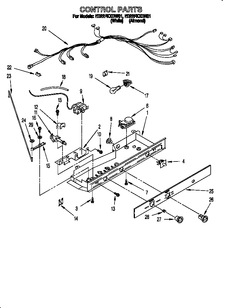 Whirlpool ED22PKXDN01 control diagram