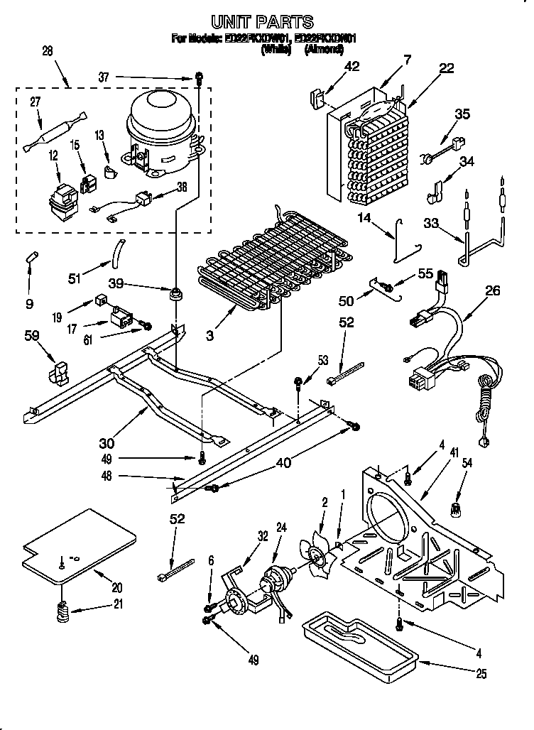 Whirlpool ED22PKXDN01 unit diagram