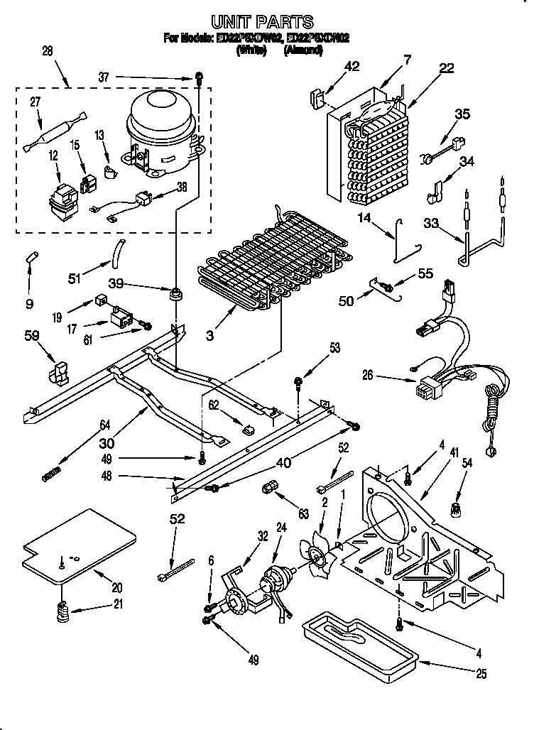Whirlpool ED22PSXDW02 unit diagram