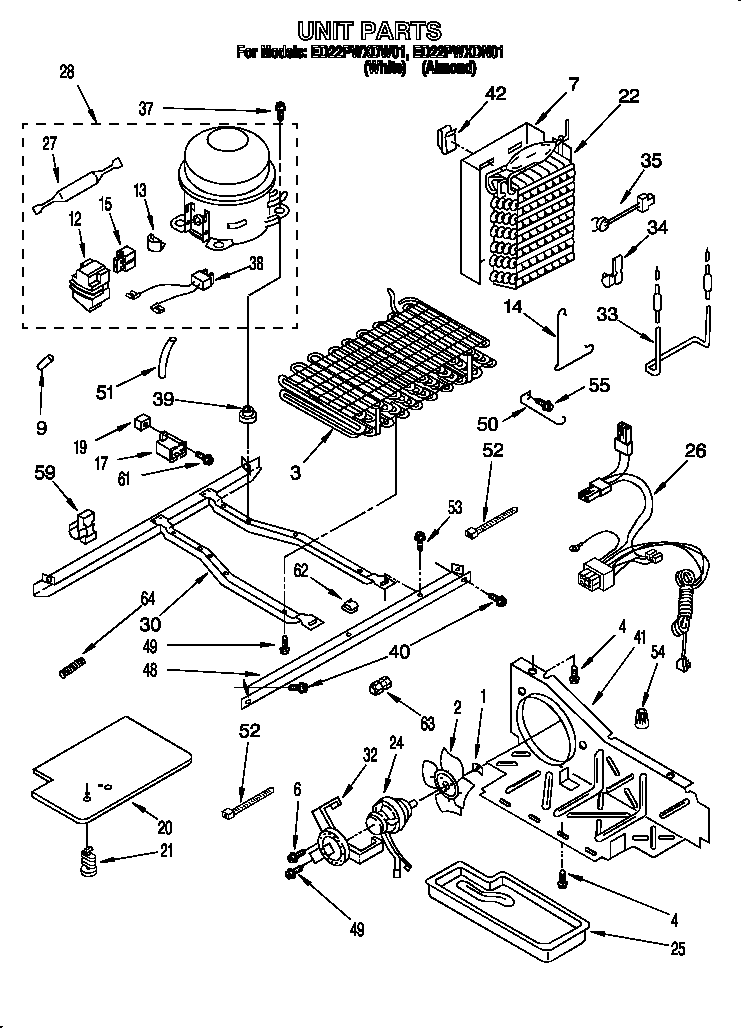 Whirlpool ED22PWXDW01 unit diagram
