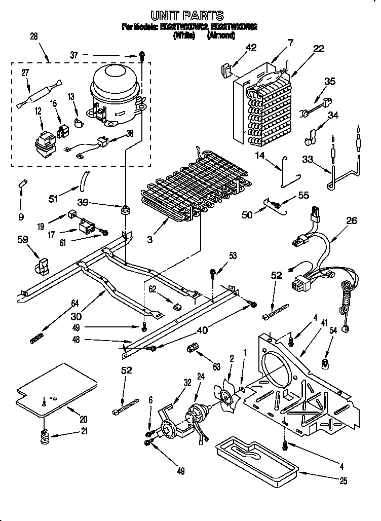 Whirlpool ED22TWXDN02 unit diagram