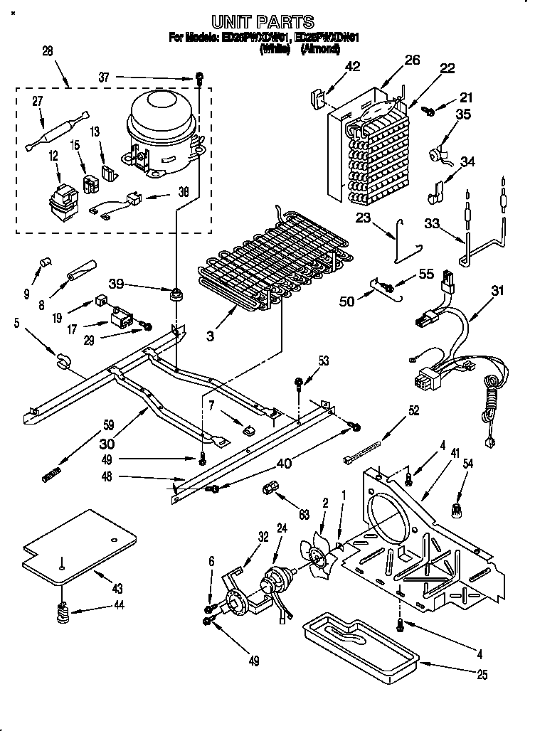 Whirlpool ED25PWXDN01 unit diagram