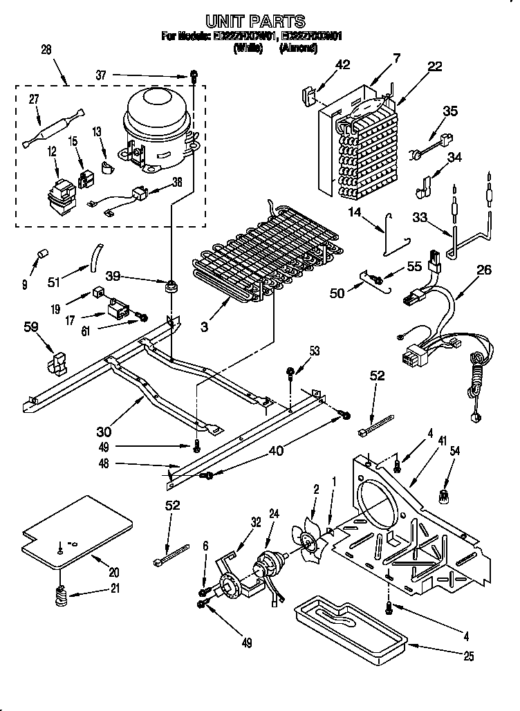Whirlpool ED22ZRXDN01 unit diagram