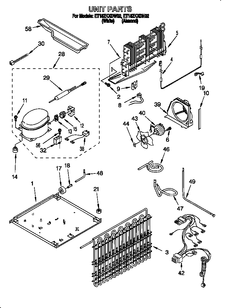 Whirlpool ET18ZKXDN02 unit diagram
