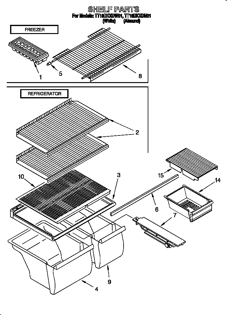 Estate TT18DKXDW01 shelf diagram