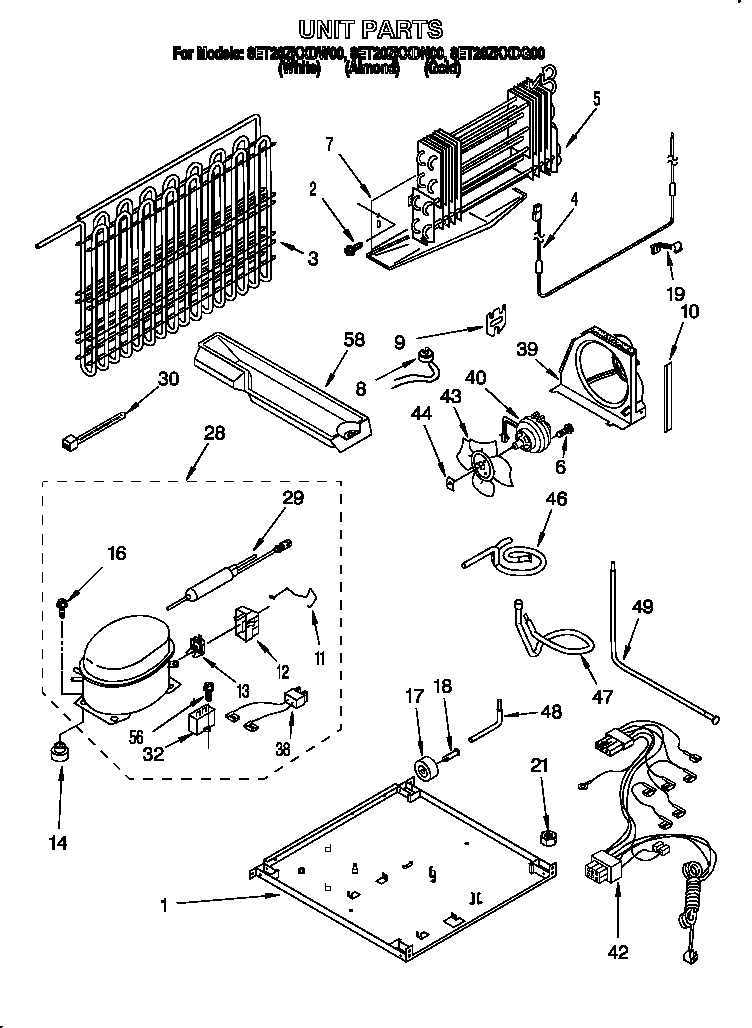 Whirlpool 8ET20ZKXDW00 unit diagram