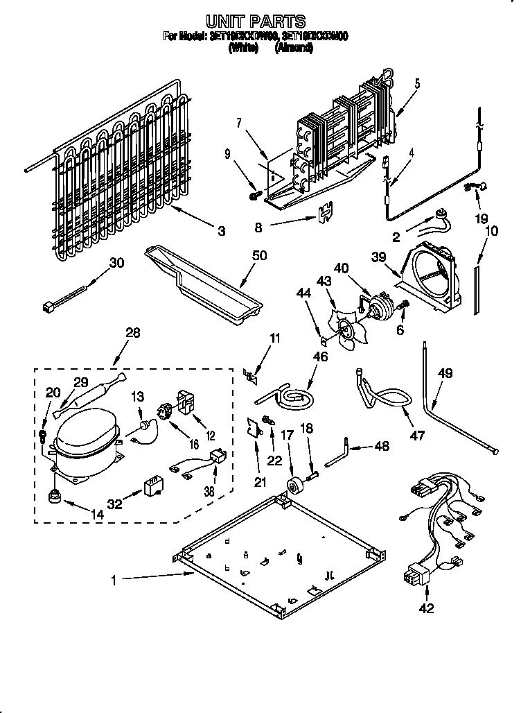 Whirlpool 3ET19DKXDW00 unit diagram