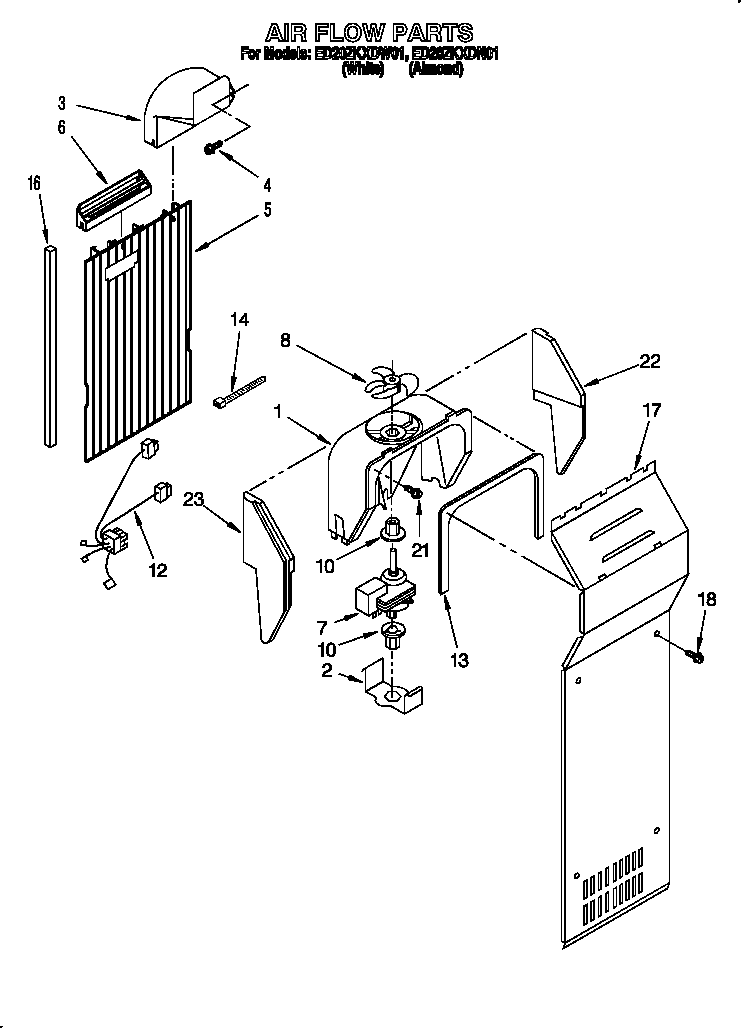 Whirlpool ED20ZKXDN01 air flow diagram