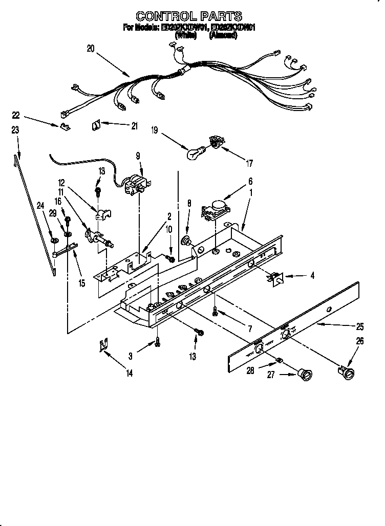 Whirlpool ED20ZKXDN01 control diagram