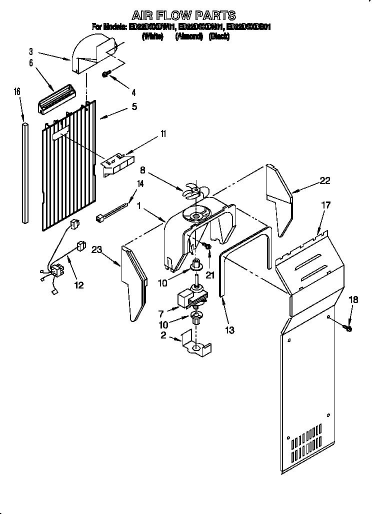 Whirlpool ED22DSXDN01 air flow diagram