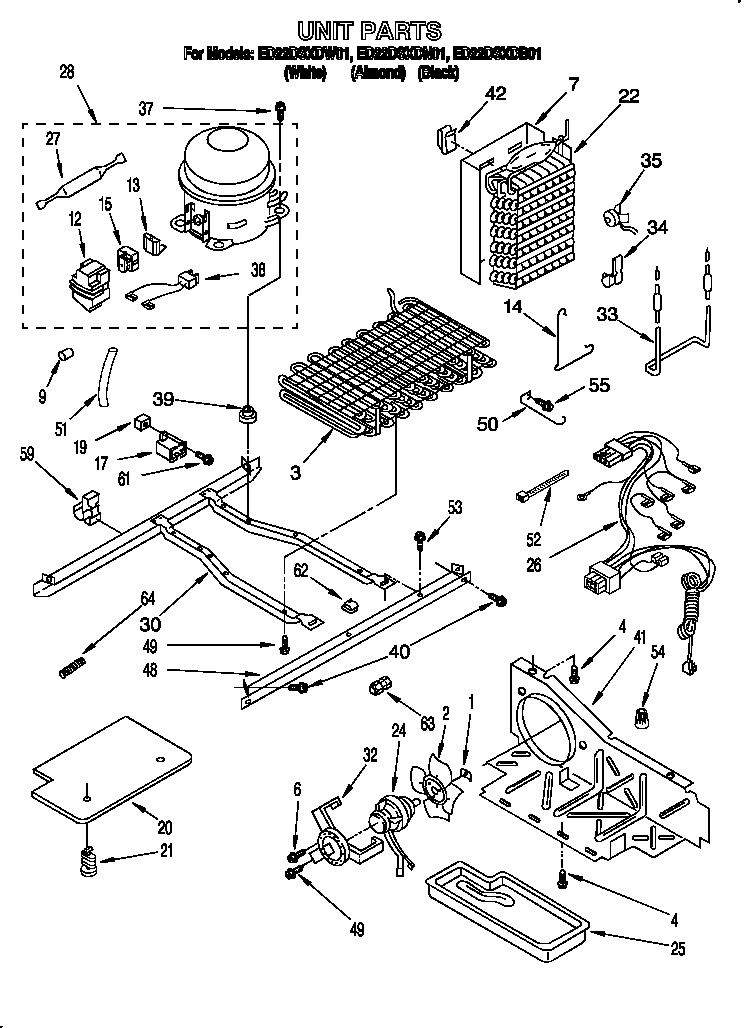 Whirlpool ED22DSXDN01 unit diagram