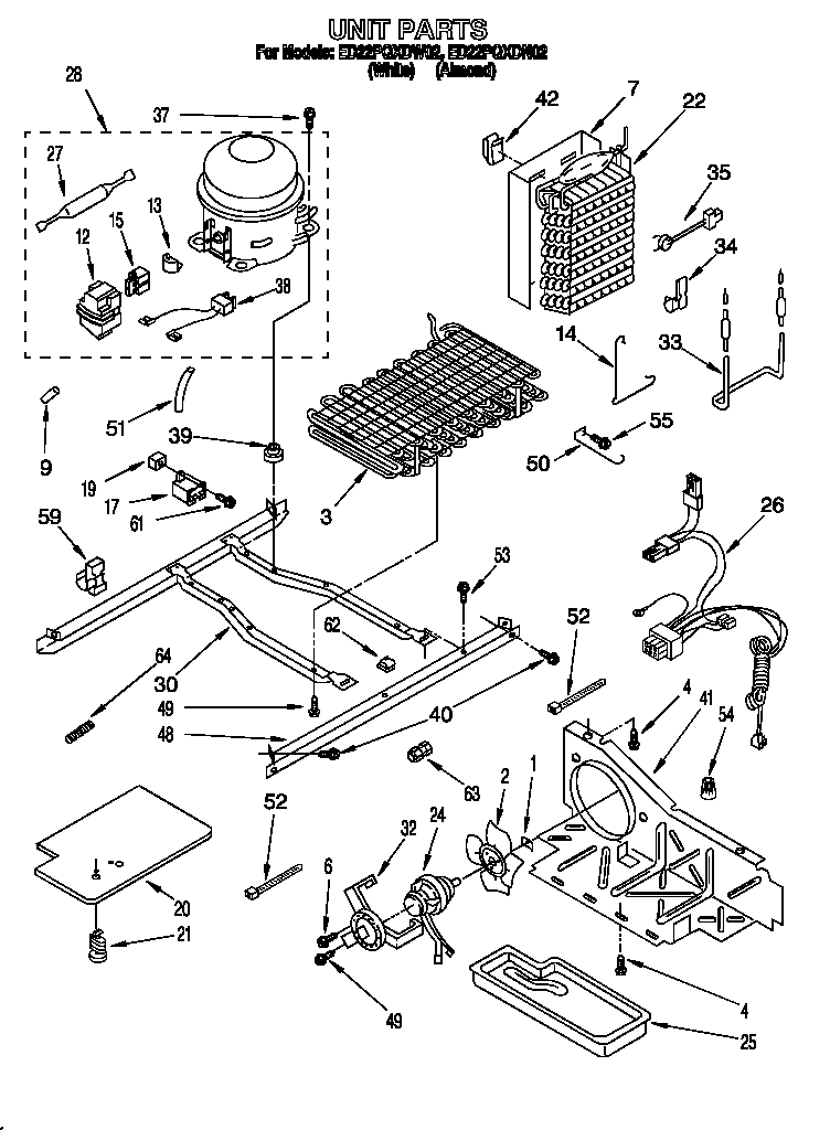 Whirlpool ED22PQXDN02 unit diagram