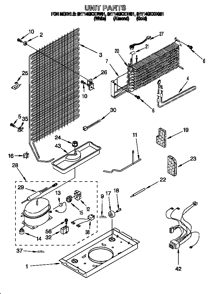 Whirlpool 8ET14GKXDW01 unit diagram