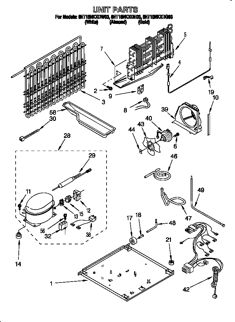 Whirlpool 8ET18NKXDW03 unit diagram