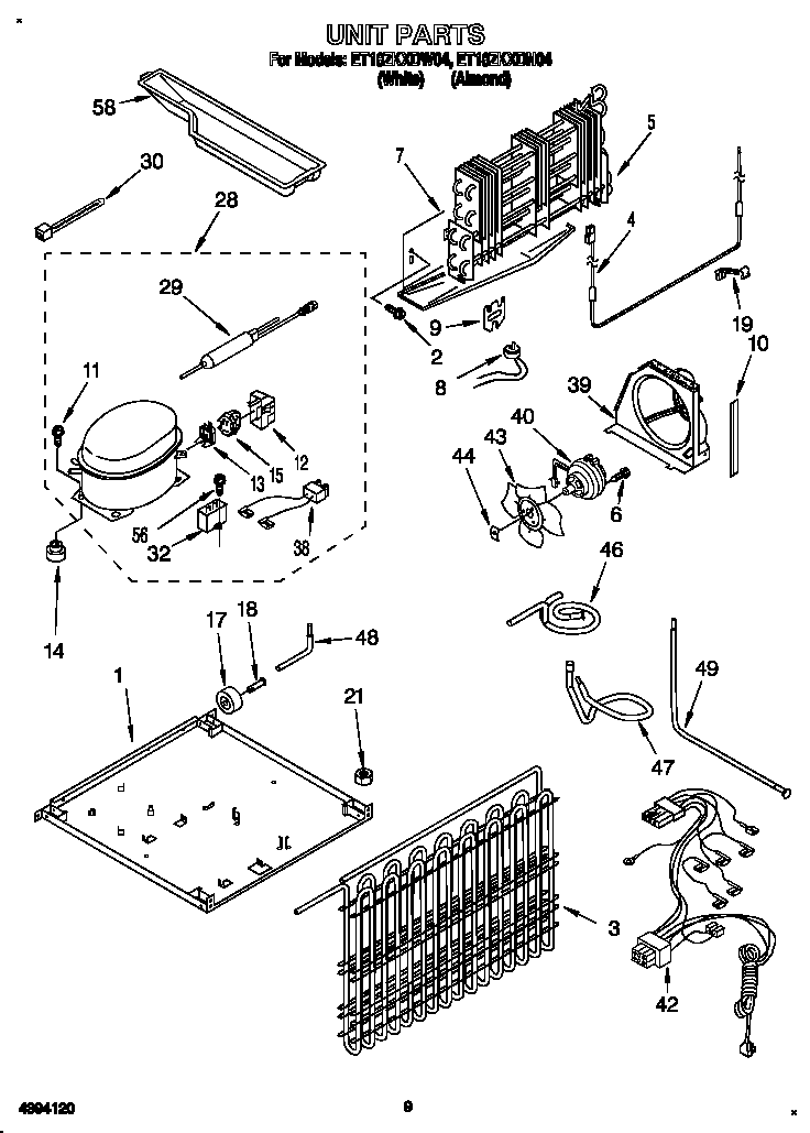 Whirlpool ET18ZKXDN04 unit diagram