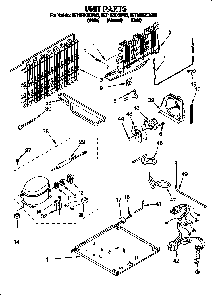 Whirlpool 8ET18ZKXDN03 unit diagram