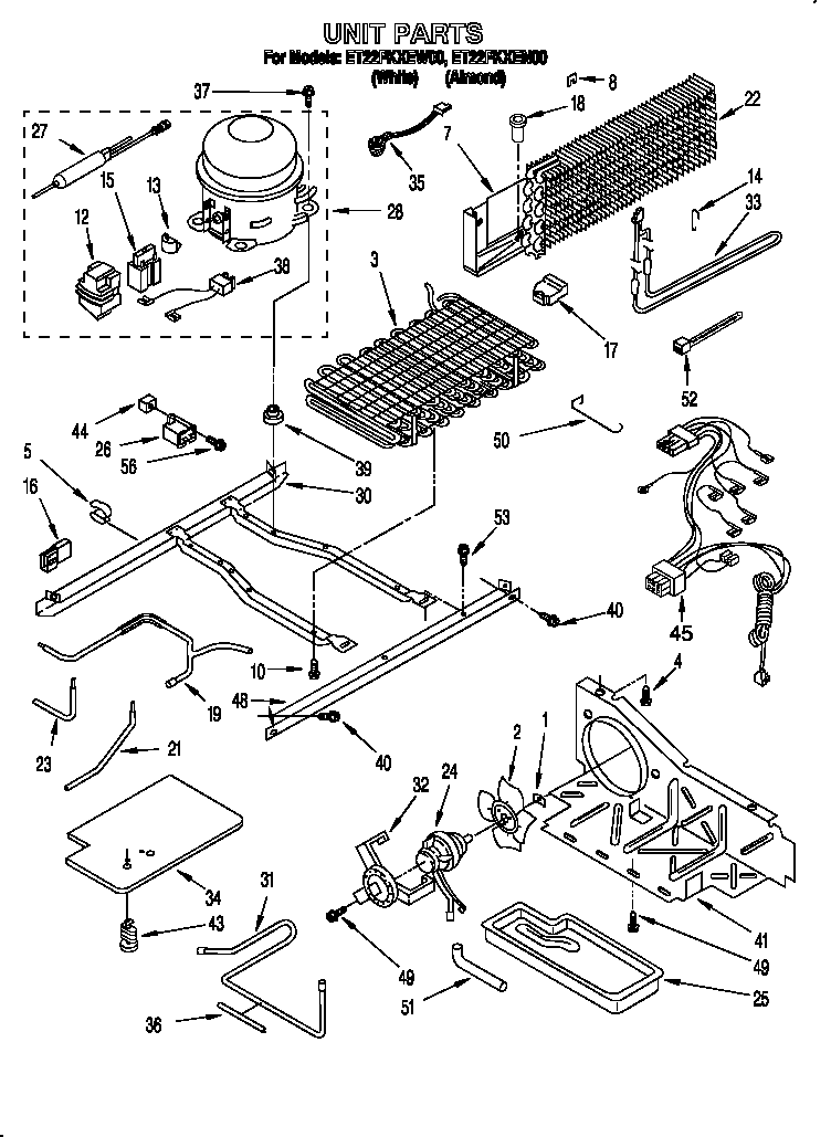 Whirlpool ET22PKXEW00 unit diagram