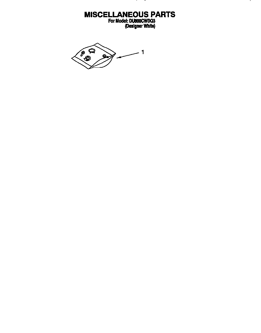 Whirlpool DU800CWDQ3 miscellaneous diagram