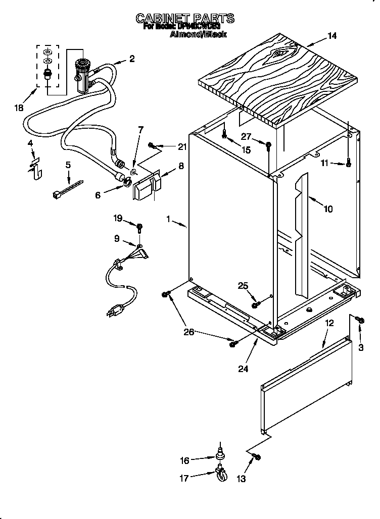 Whirlpool DP840CWDB3 cabinet diagram